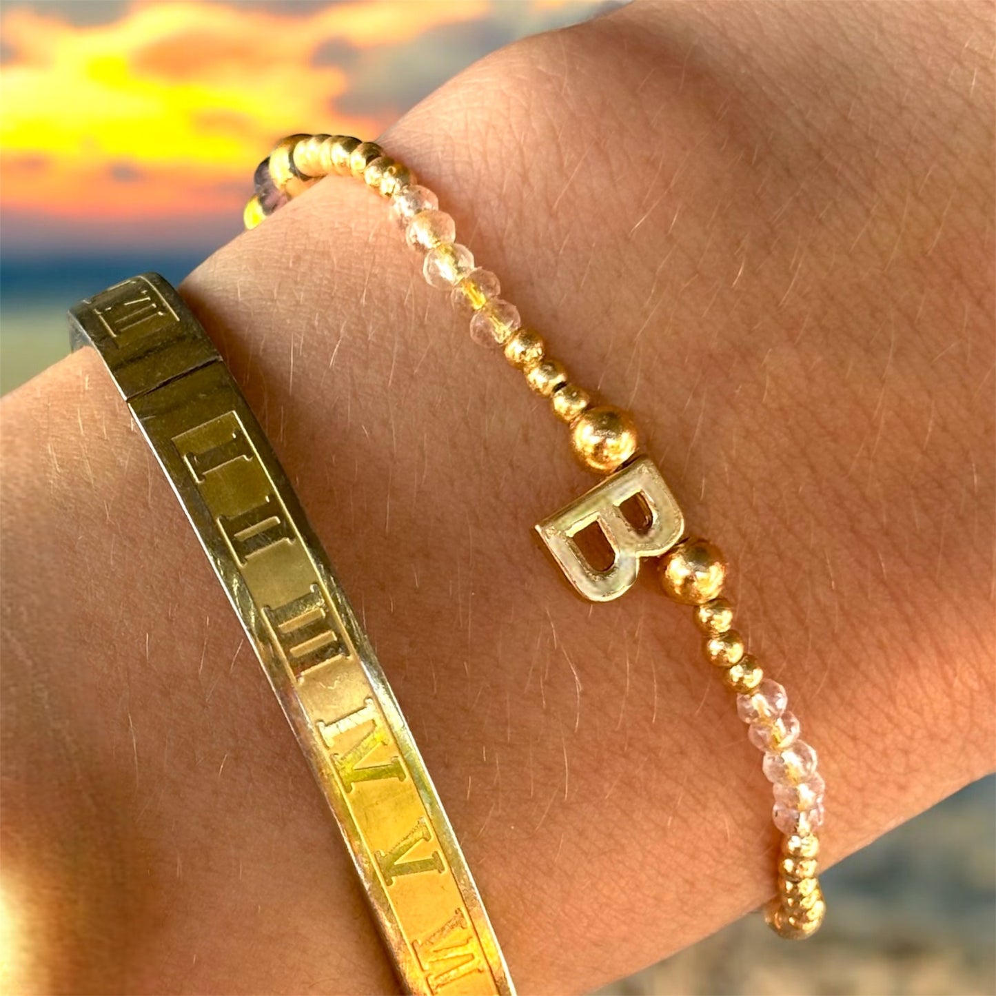 Dainty Initial bracelet