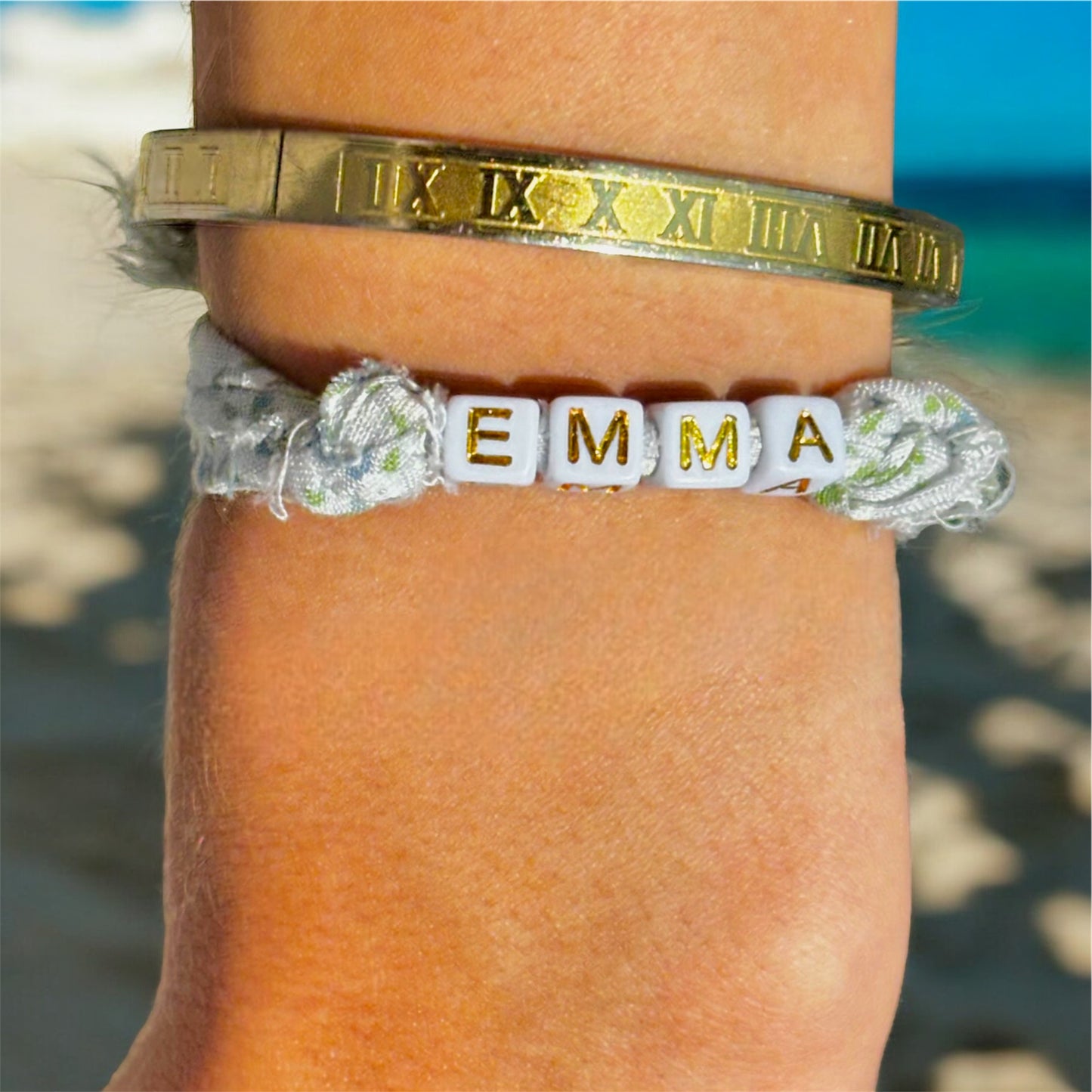 Custom ribbon bracelet